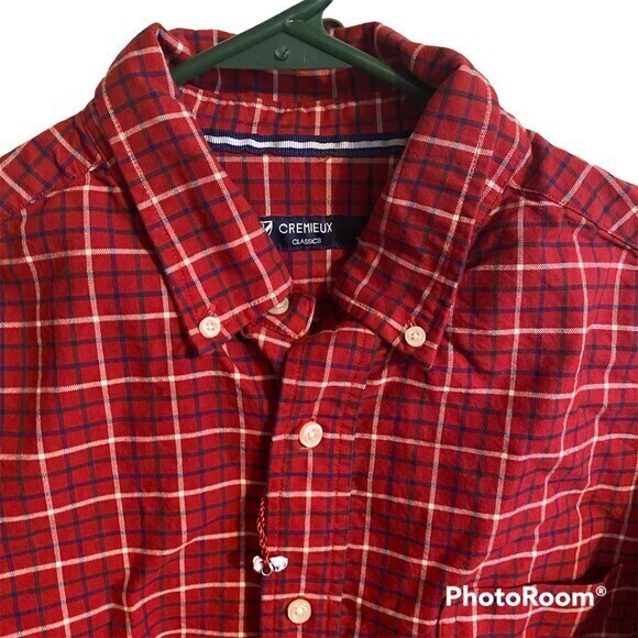 Men's Shirt Size L Plaid Button Up Cremieux Classics Long Sleeve‎ - Picture 1 of 4